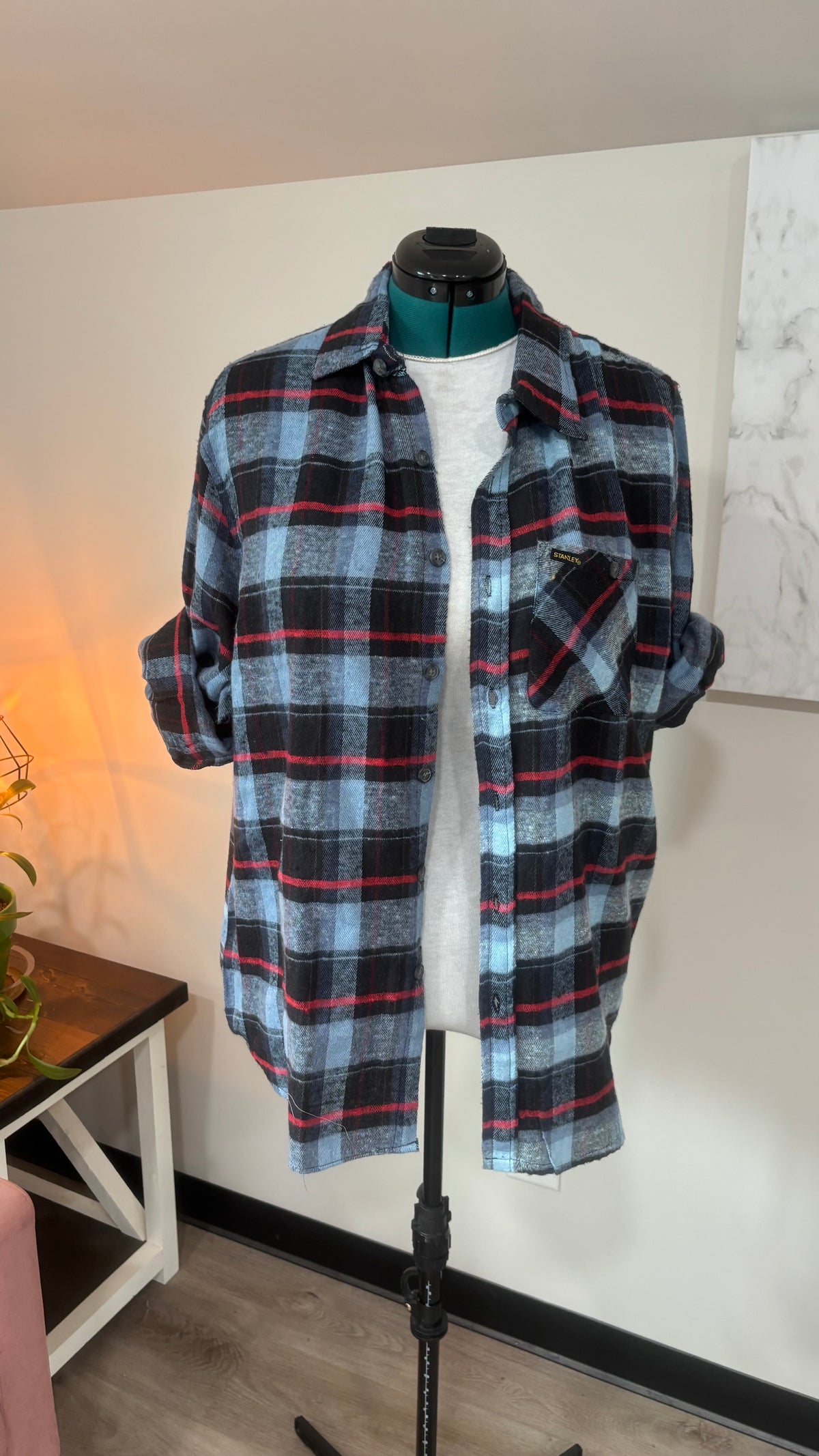 This is the 80’s Man (Bluey) - Refashioned Flannel