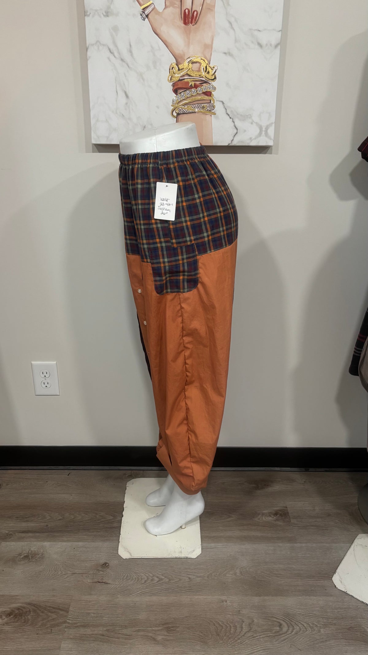 Upcycled Men’s Shirt Balloon Pants | Handmade Boho Pants | Sustainable Lounge Pants | One of a Kind Patchwork Pants