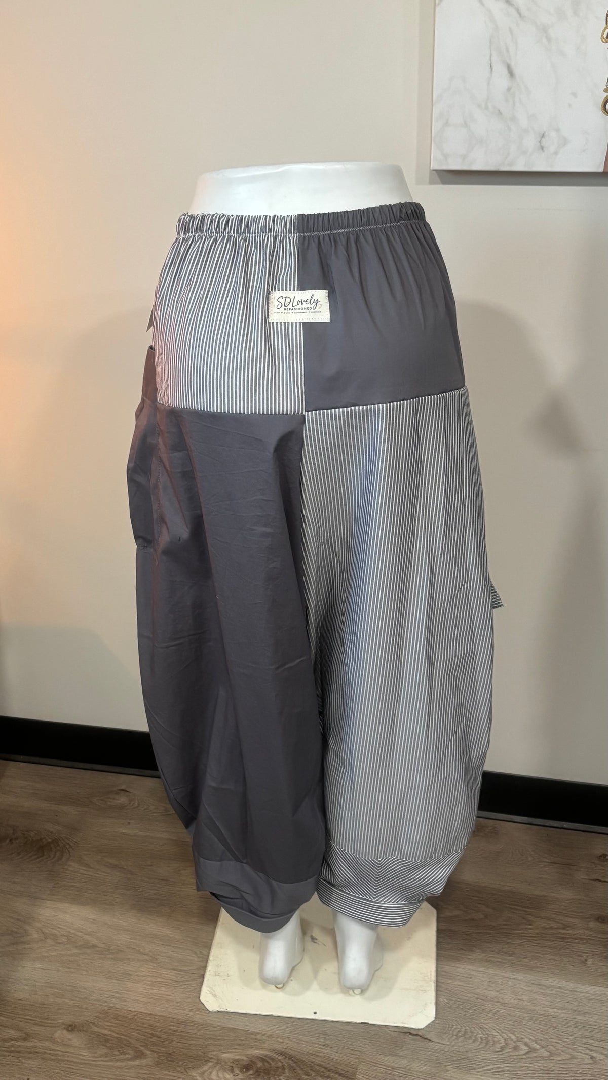 Upcycled Men’s Shirt Balloon Pants | Handmade| One of a Kind