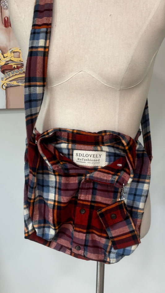 SDLovely ReFashioned™ Upcycled Flannel Crossbody Bags