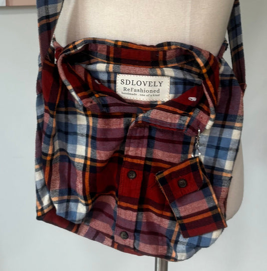 SDLovely ReFashioned™ Upcycled Flannel Crossbody Bags