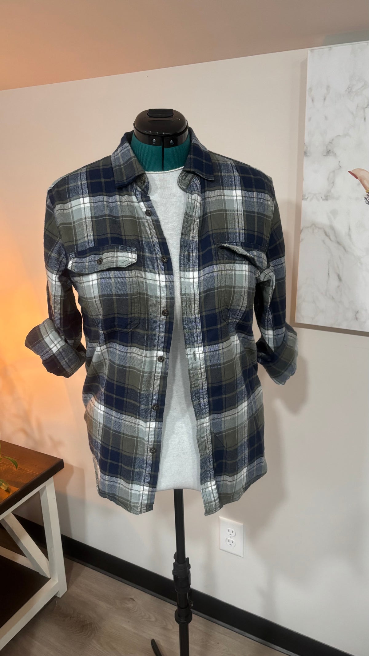 Yoda Cosmic Rebel - Refashioned Flannel