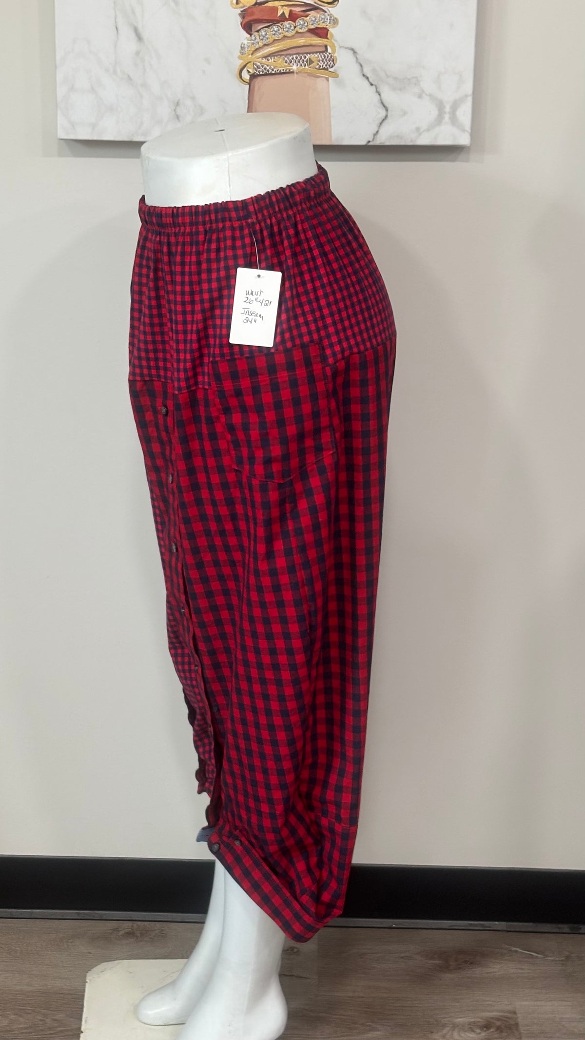 Upcycled Men’s Shirt Balloon Pants | Handmade Boho Pants | Sustainable Lounge Pants | One of a Kind Patchwork Pants