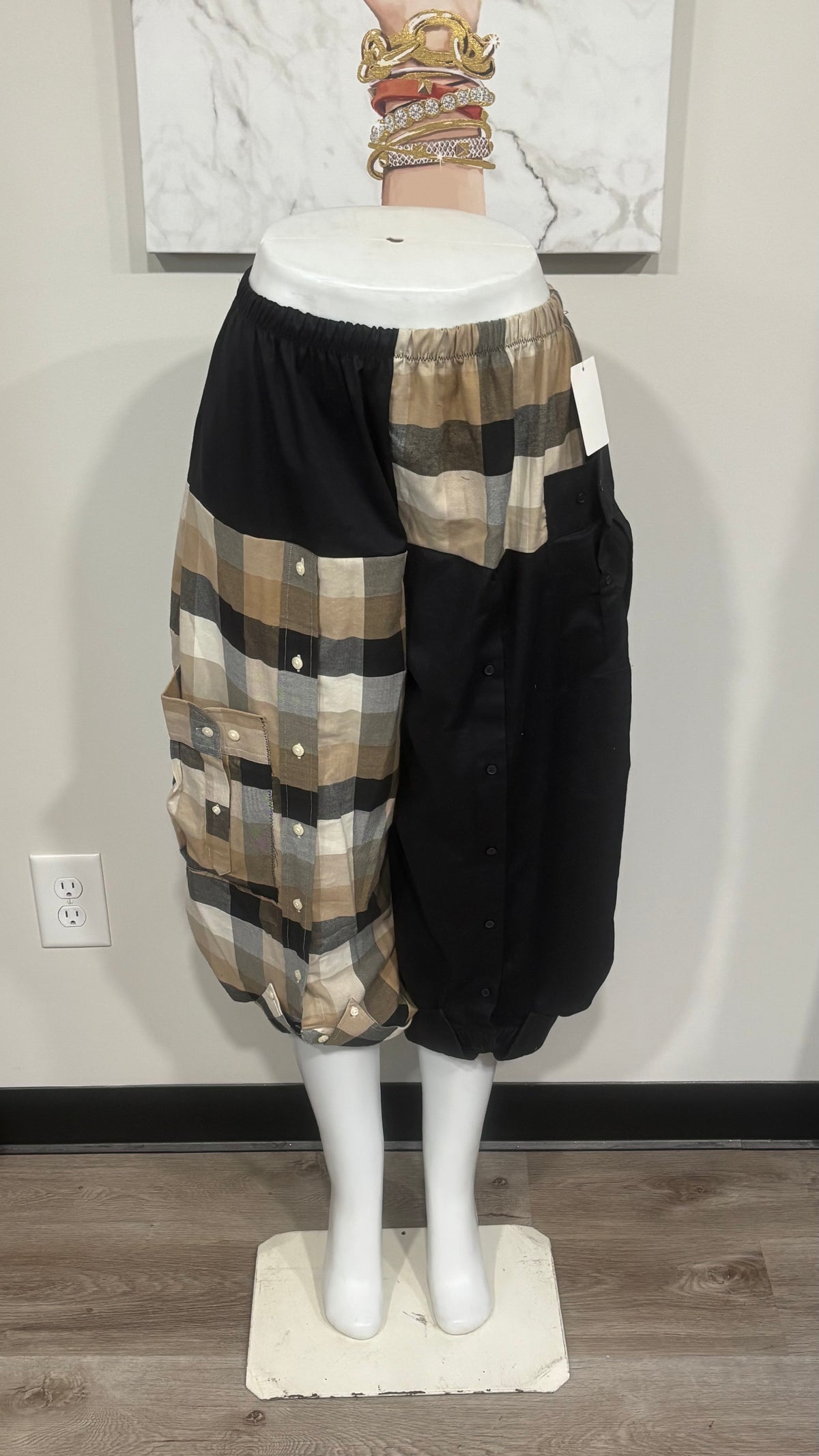 Upcycled Men’s Shirt Balloon Pants | Handmade| One of a Kind
