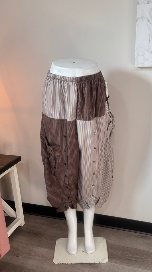 Upcycled Men’s Shirt Balloon Pants | Handmade| One of a Kind