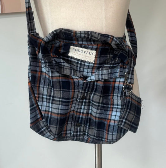 SDLovely ReFashioned™ Upcycled Flannel Crossbody Bags