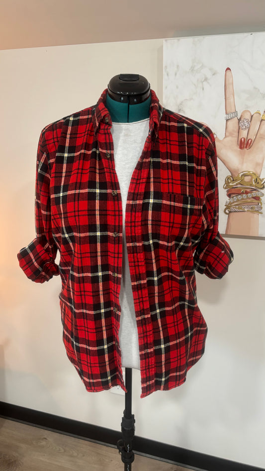 Guns & Roses - Refashioned Flannel