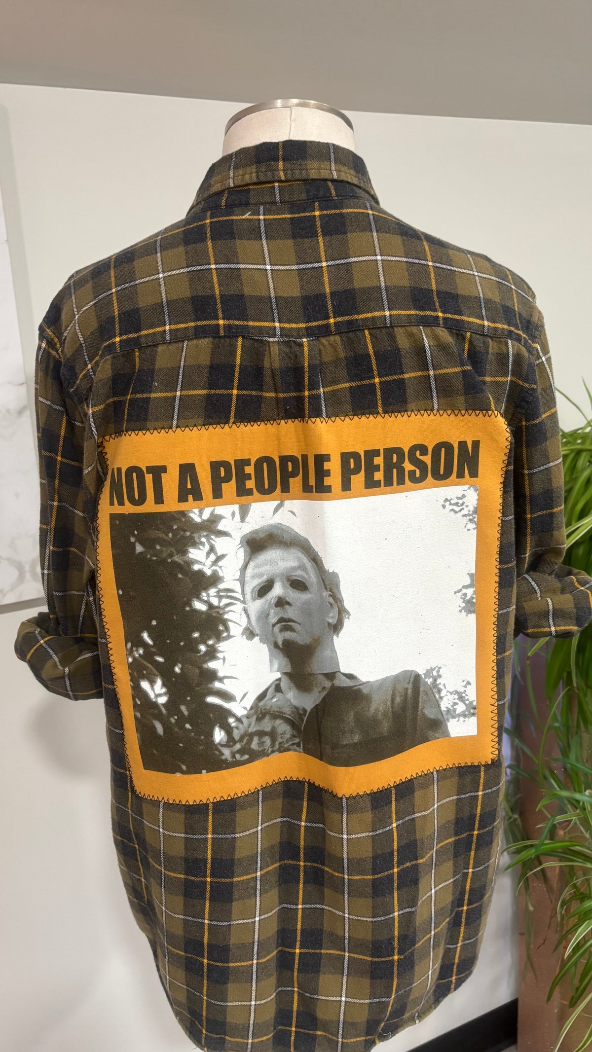 Not A People Person (Jason)- Refashioned Flannel