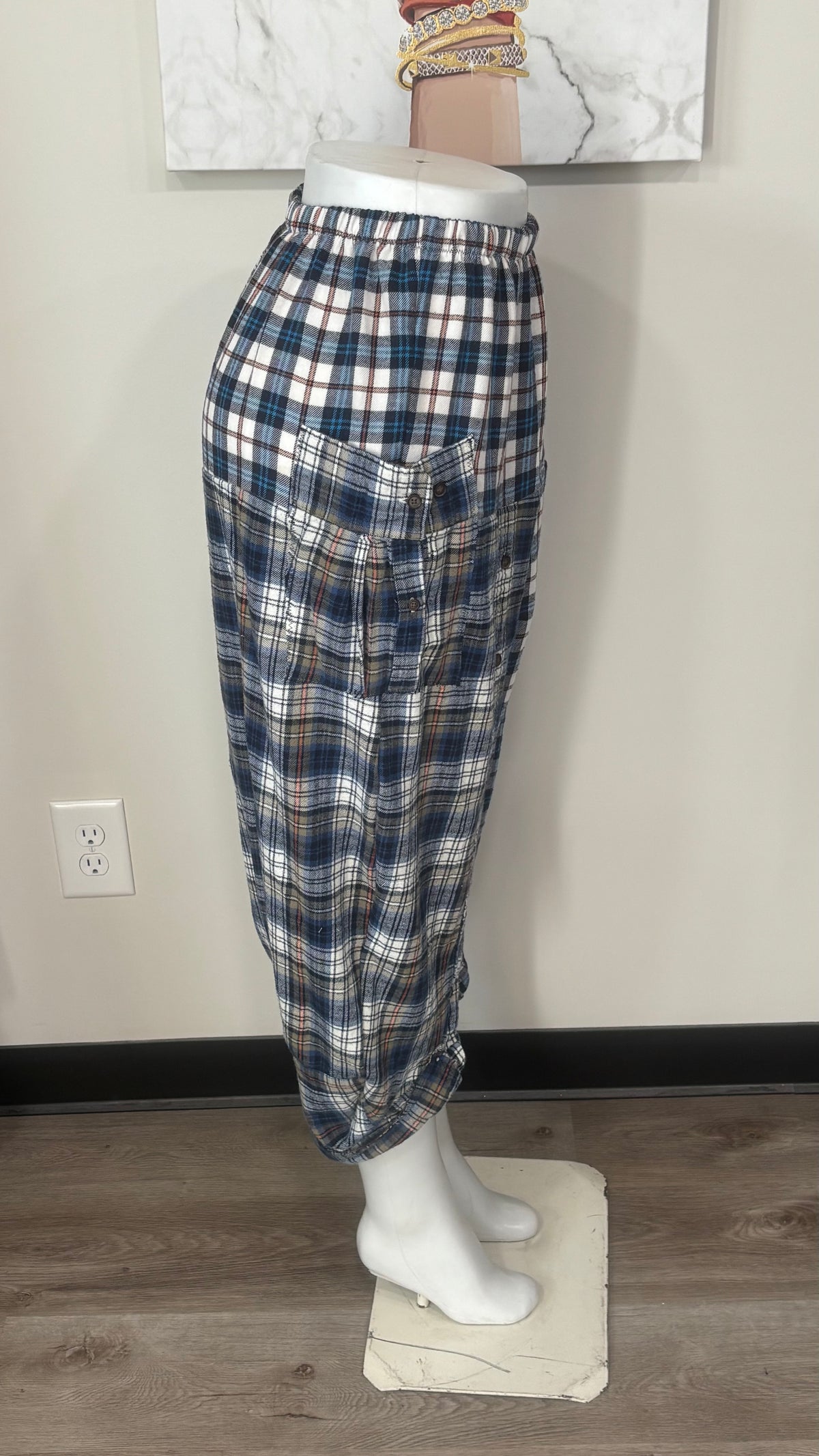 Upcycled Men’s Flannel Shirt Balloon Pants | Handmade & One of a Kind