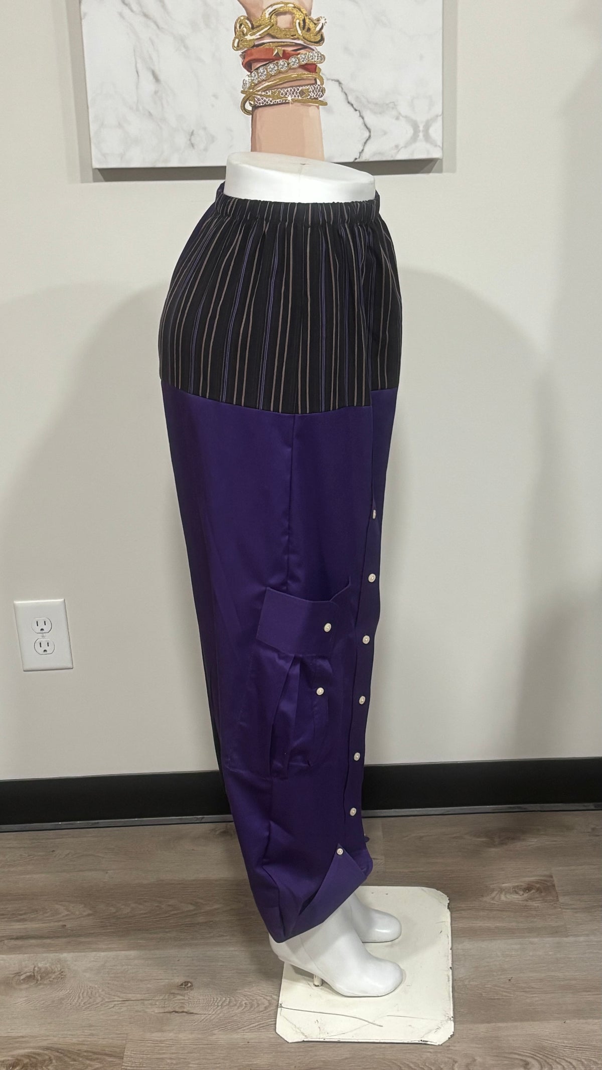 Upcycled Men’s Shirt Balloon Pants | Handmade| One of a Kind