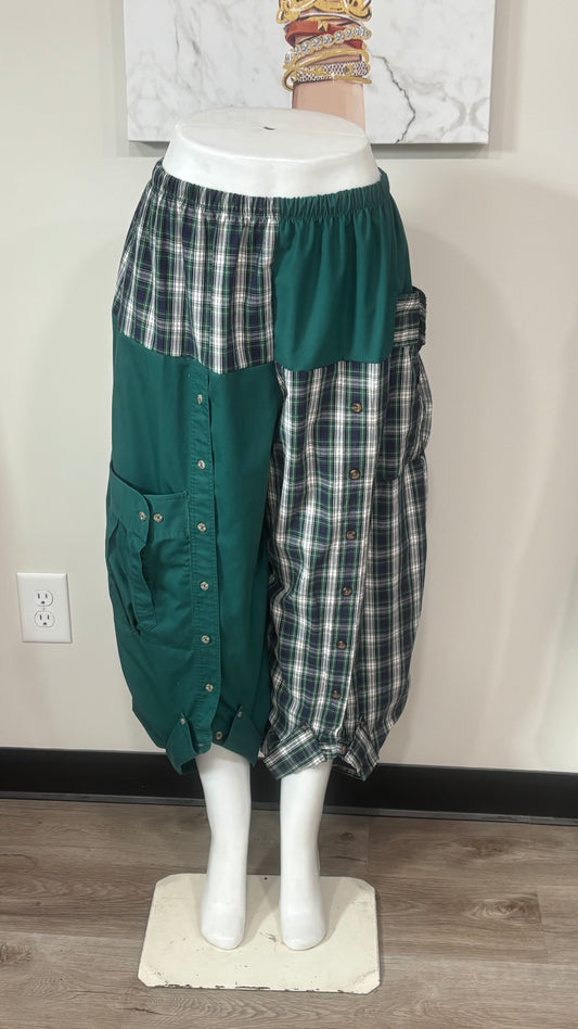 Upcycled Men’s Shirt Balloon Pants | Handmade| One of a Kind