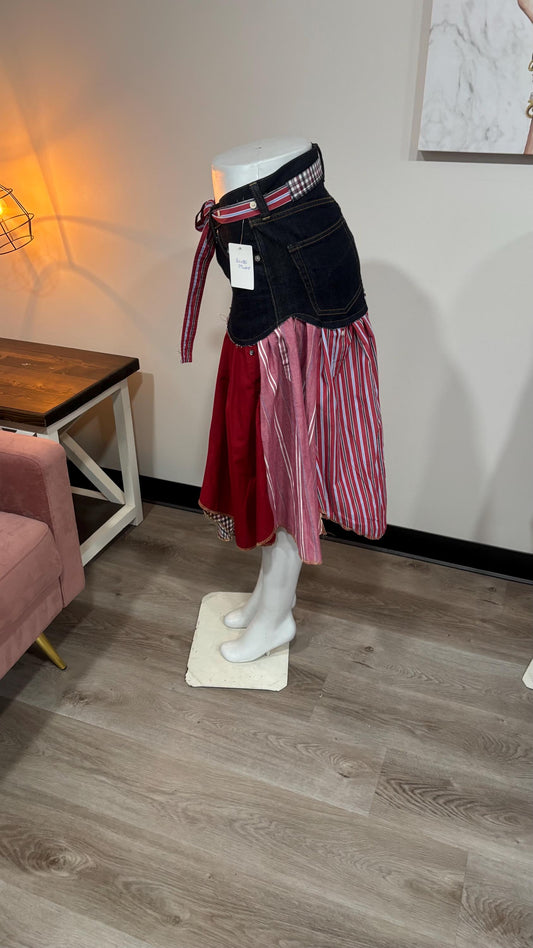 Upcycled Denim Men’s Shirt Skirt | One-of-a-Kind
