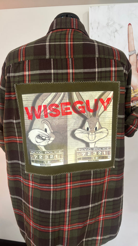 Bugs Bunny Wise Guy - Refashioned Flannel