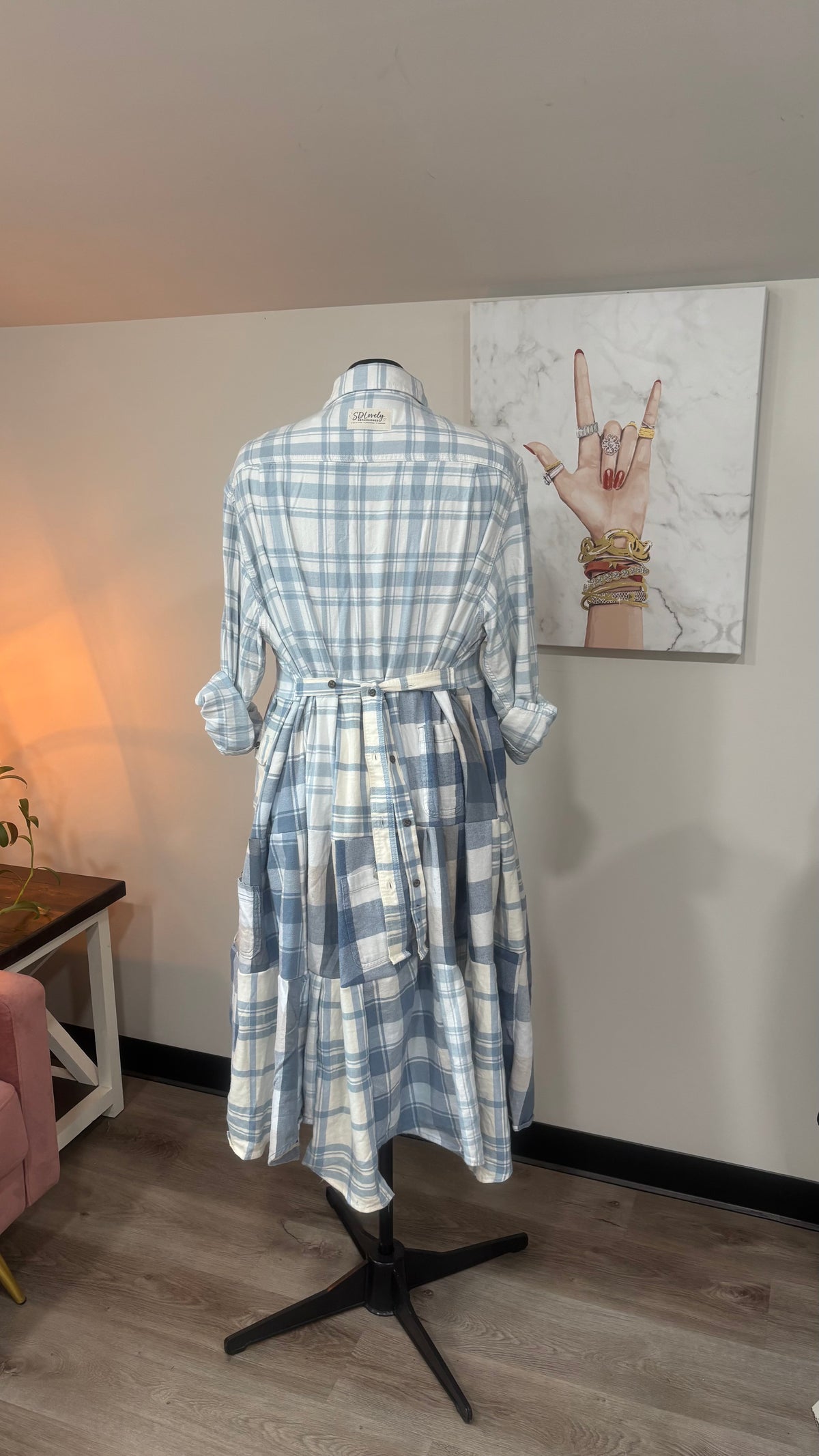 Upcycled Flannel Shirt Patchwork Duster | One of a Kind Plaid Dress