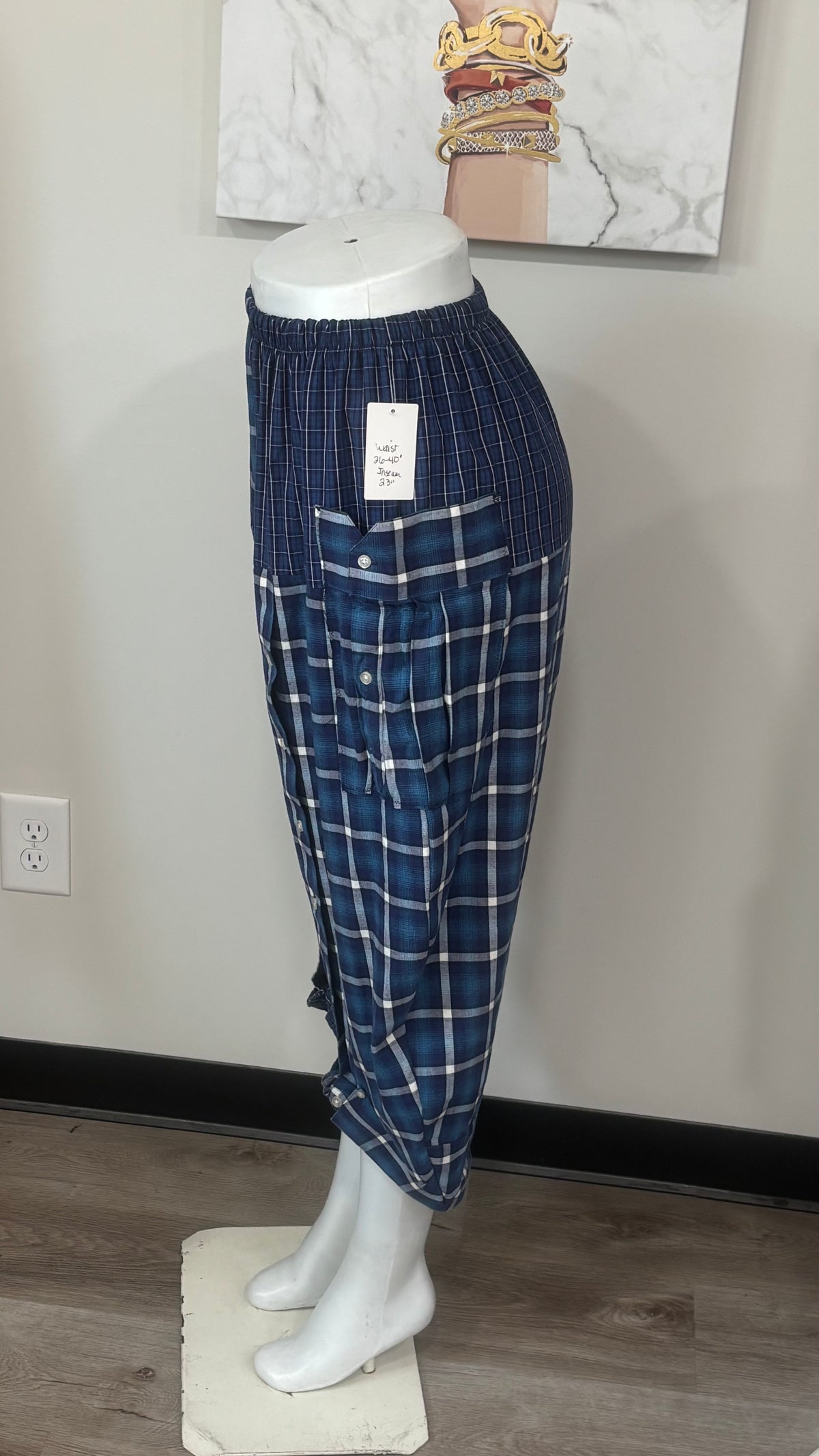 Upcycled Men’s Shirt Balloon Pants | Handmade Boho Pants | Sustainable Lounge Pants | One of a Kind Patchwork Pants