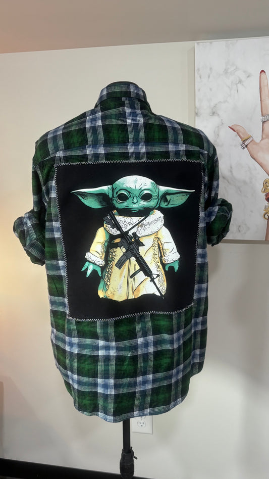 Yoda - Refashioned Flannel