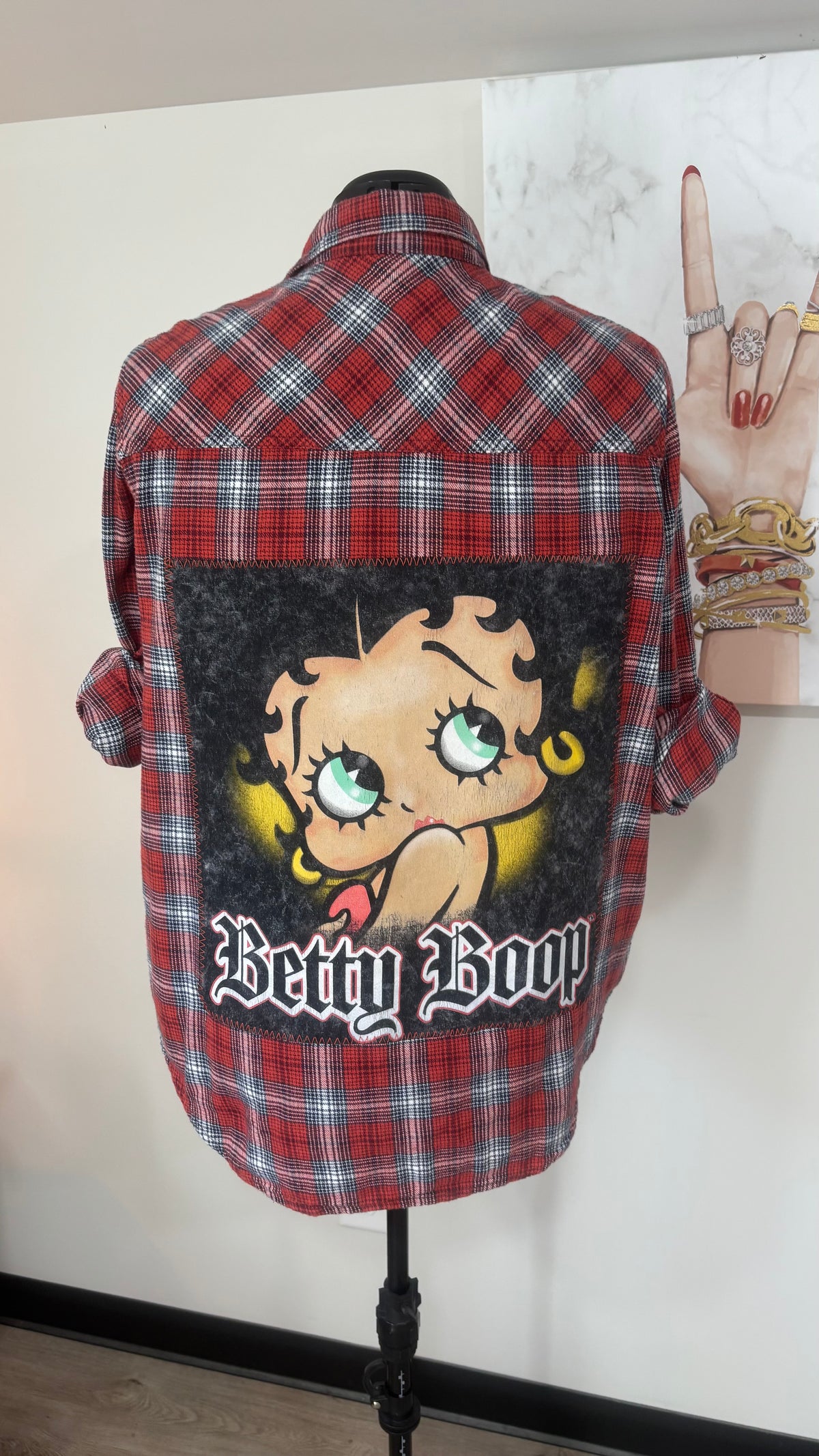 Betty Boop- Refashioned Flannel