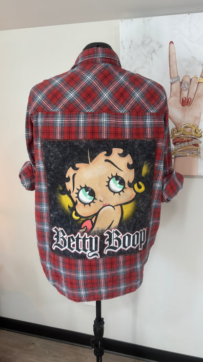 Betty Boop- Refashioned Flannel