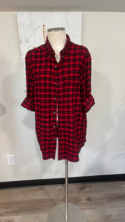 Deadpool Mercenary For Hire - Refashioned Flannel