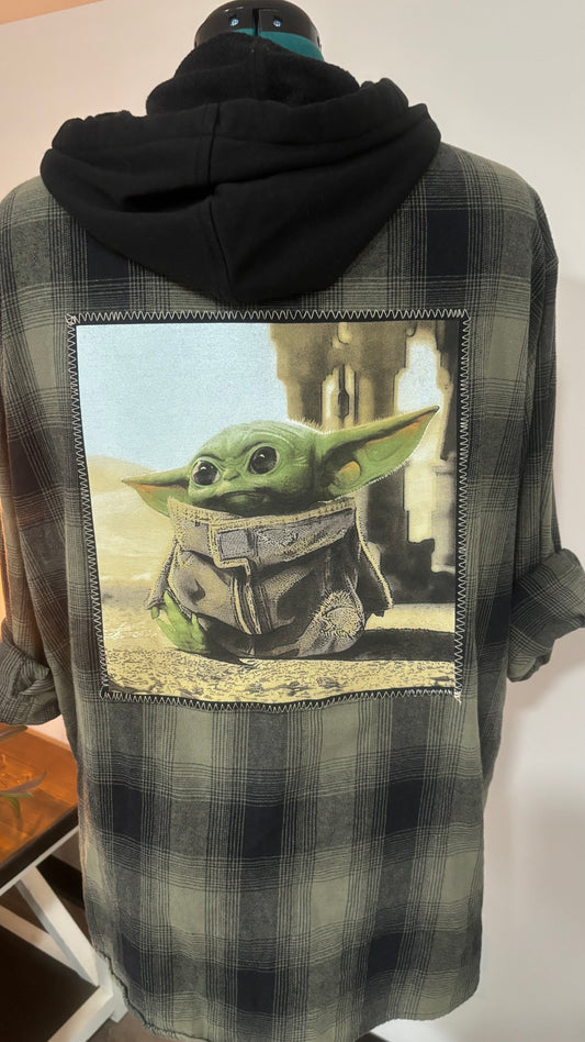 Yoda - Refashioned Flannel
