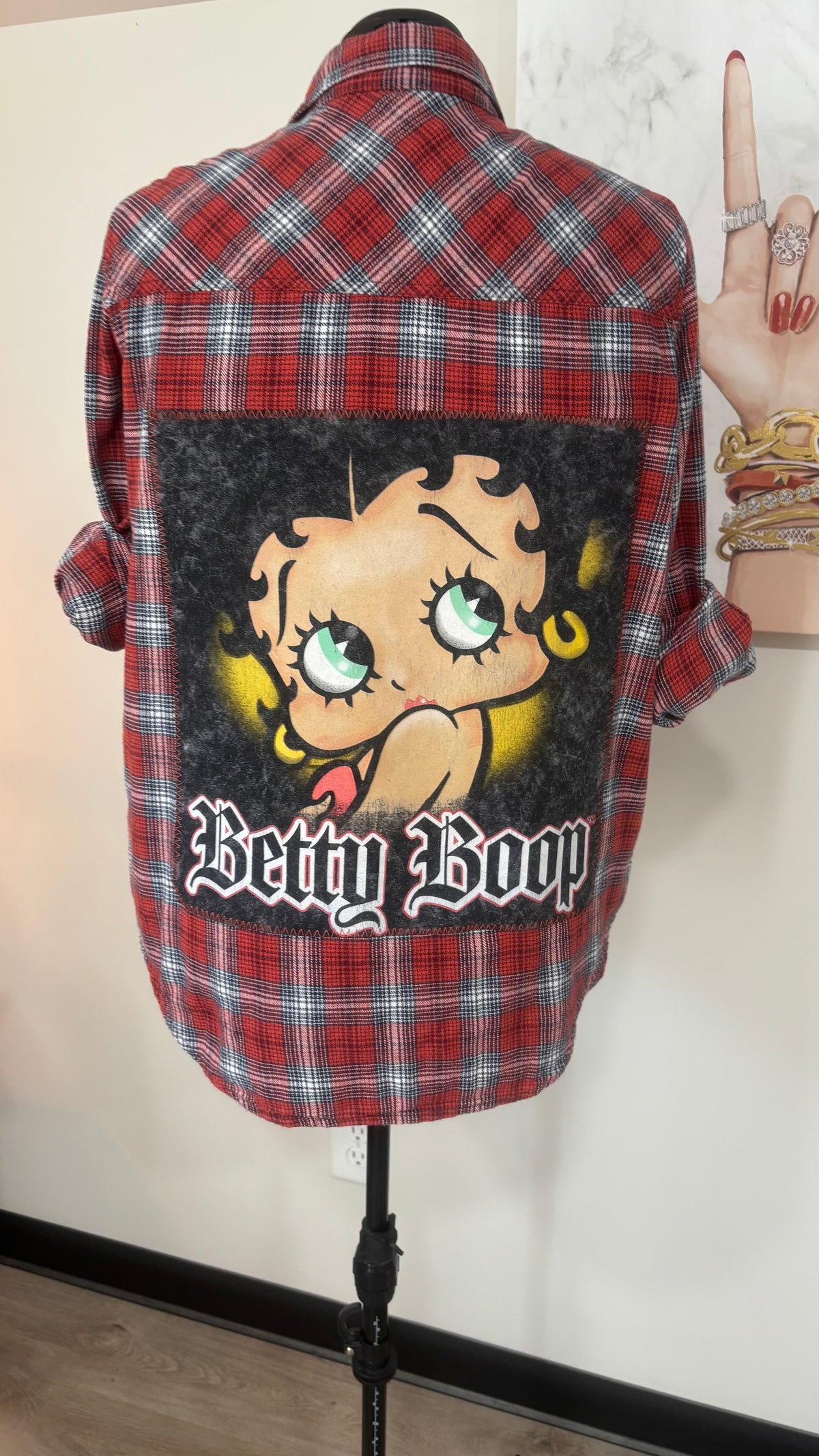 Betty Boop- Refashioned Flannel