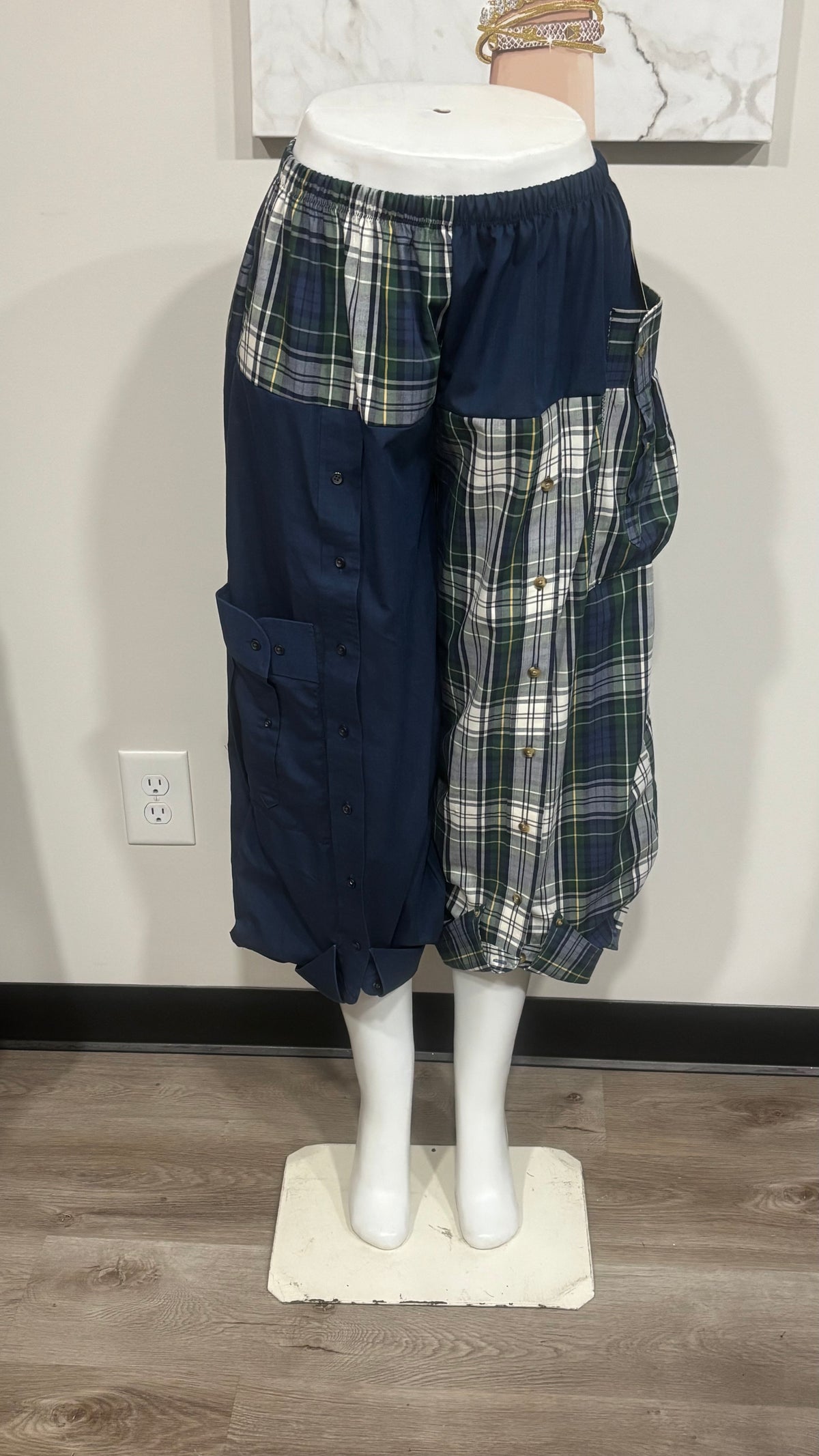 Upcycled Men’s Shirt Balloon Pants | Handmade| One of a Kind