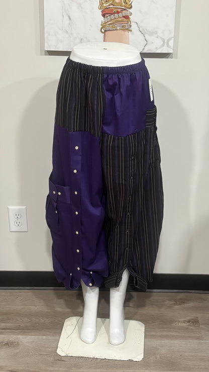 Upcycled Men’s Shirt Balloon Pants | Handmade| One of a Kind