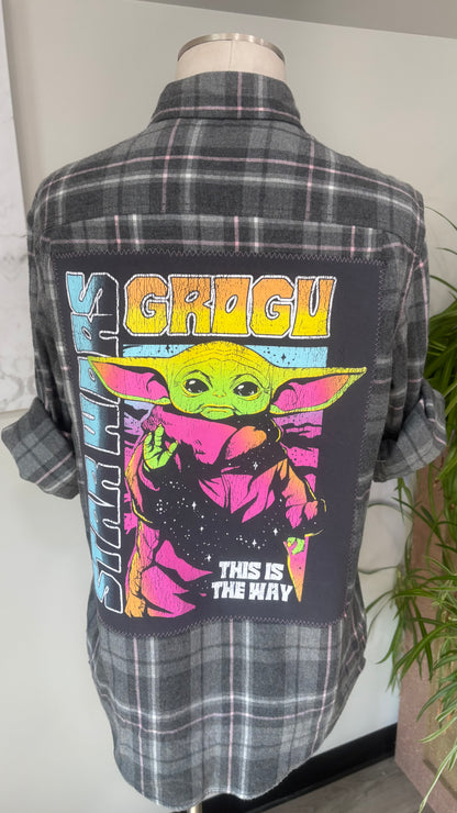 Grogu This Is The Way - Refashioned Flannel