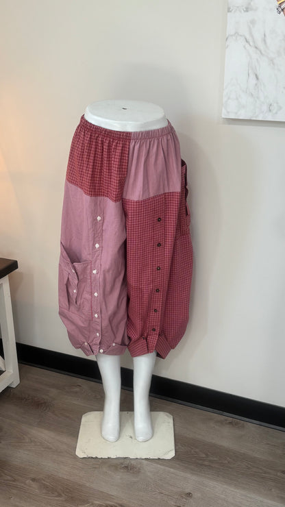 Upcycled Men’s Shirt Balloon Pants | Handmade| One of a Kind