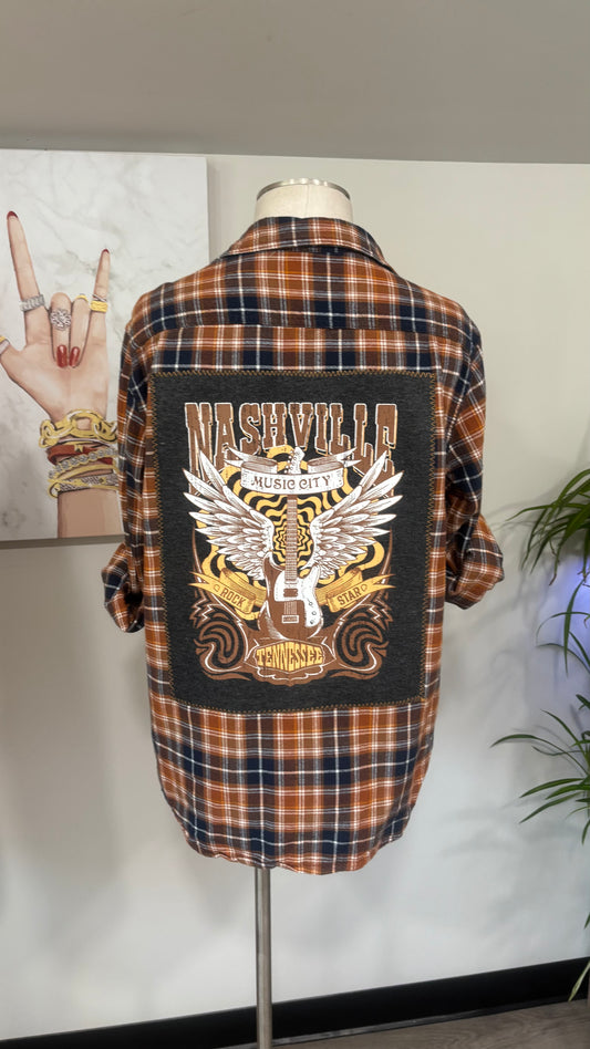 Nashville Music City - Refashioned Flannel
