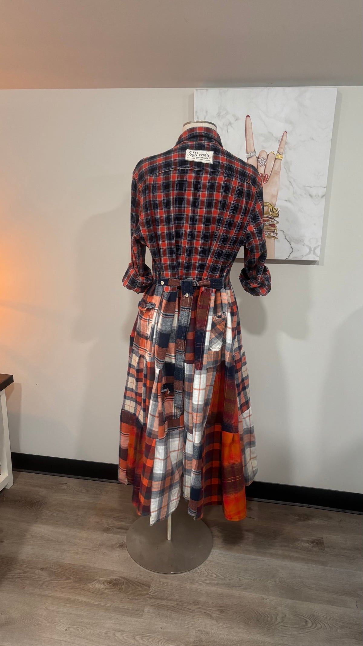 Upcycled Flannel Shirt Patchwork Duster | One of a Kind Plaid Dress