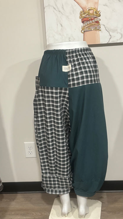 Upcycled Men’s Shirt Balloon Pants | Handmade| One of a Kind