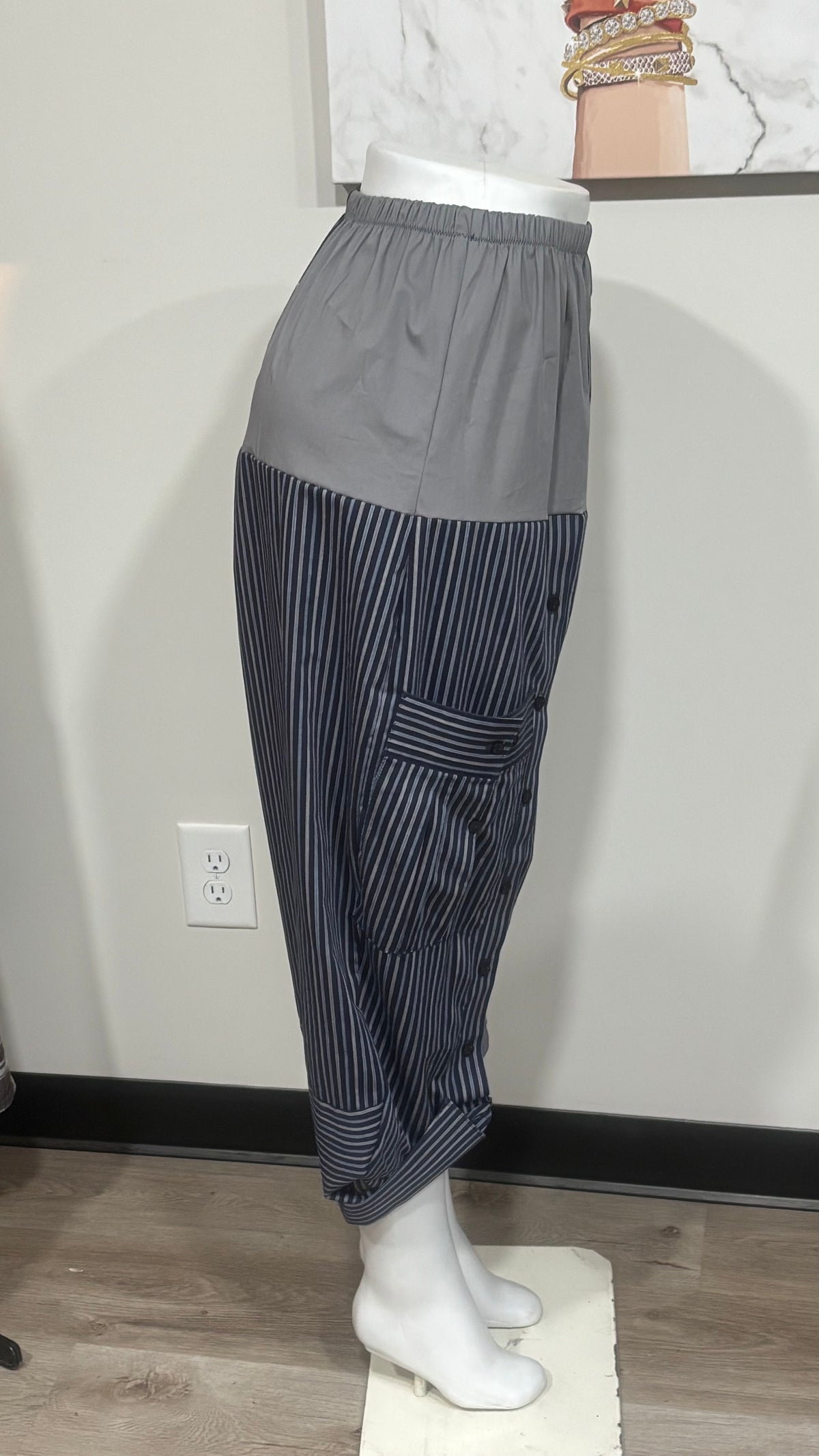 Upcycled Men’s Shirt Balloon Pants | Handmade| One of a Kind