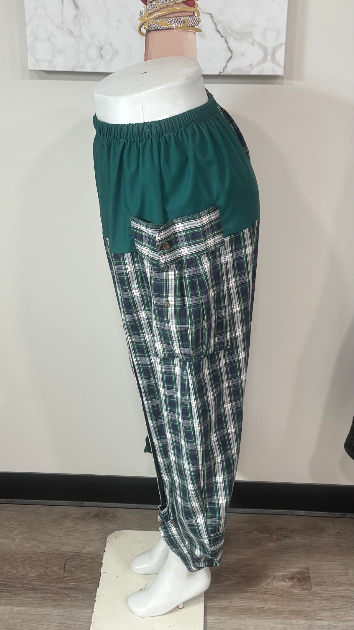 Upcycled Men’s Shirt Balloon Pants | Handmade| One of a Kind