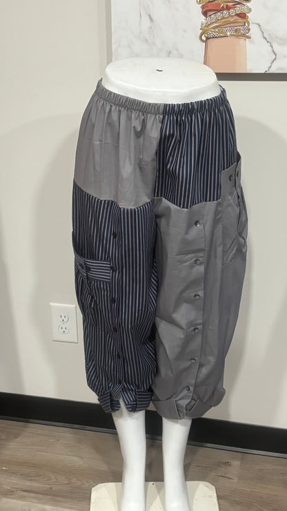 Upcycled Men’s Shirt Balloon Pants | Handmade| One of a Kind