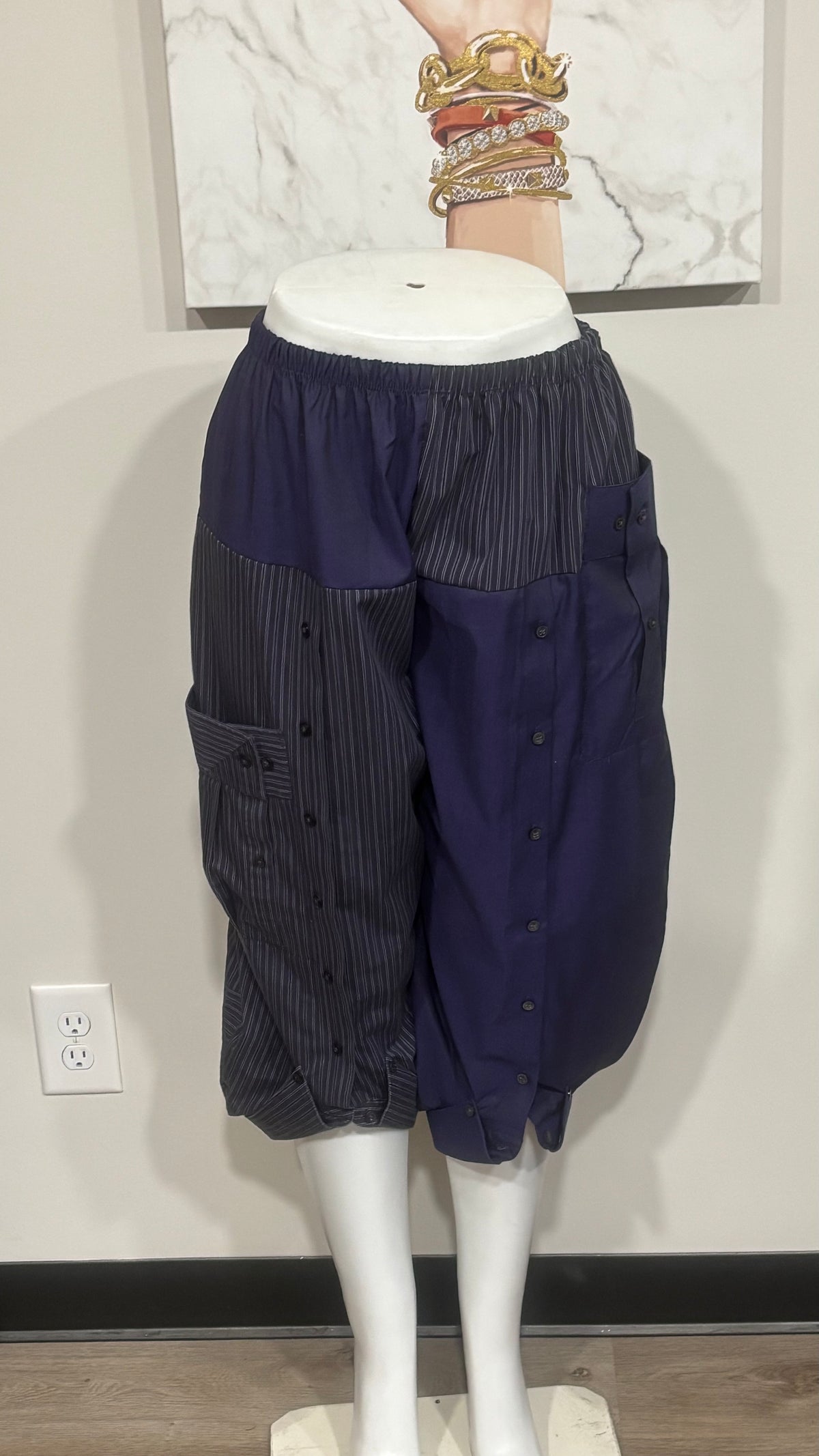 Upcycled Men’s Shirt Balloon Pants | Handmade| One of a Kind