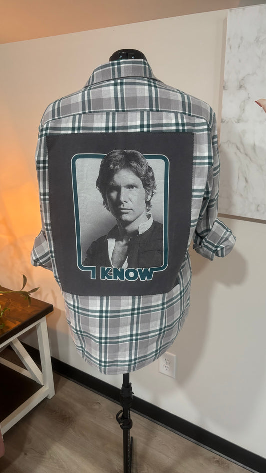 Luke Skywalkwer “I Know” - Refashioned Flannel