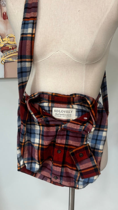 SDLovely ReFashioned™ Upcycled Flannel Crossbody Bags