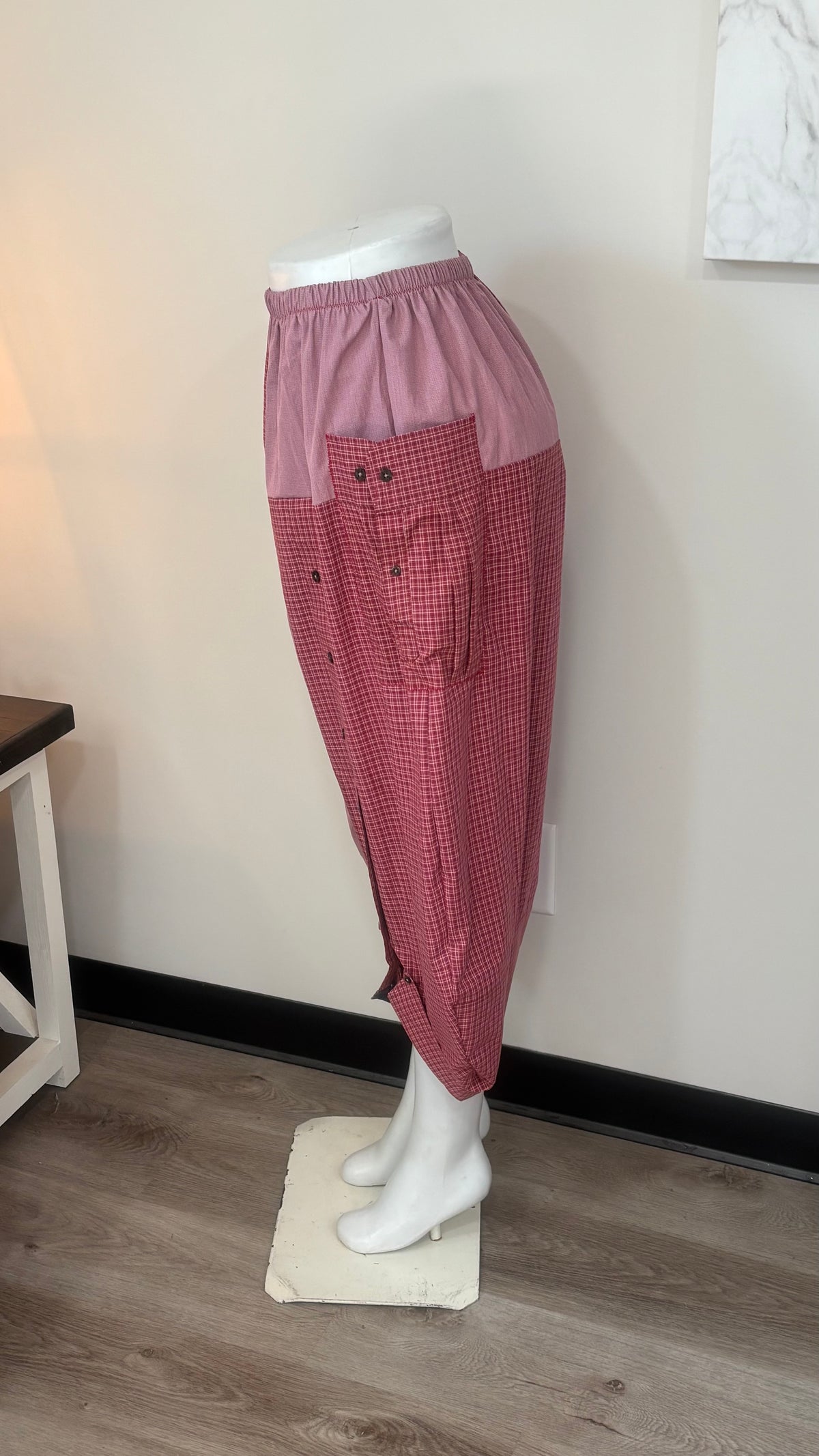 Upcycled Men’s Shirt Balloon Pants | Handmade| One of a Kind