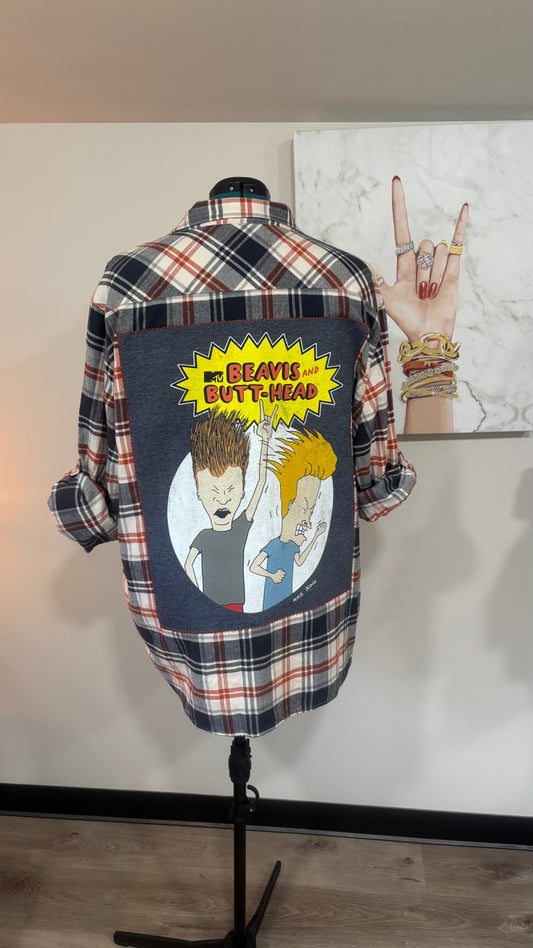 Beavis and Butt-Head - Refashioned Flannel
