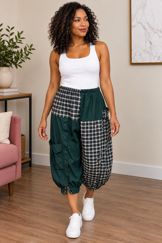 Upcycled Men’s Shirt Balloon Pants | Handmade| One of a Kind