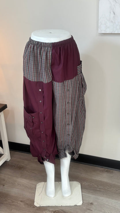 Upcycled Men’s Shirt Balloon Pants | Handmade| One of a Kind