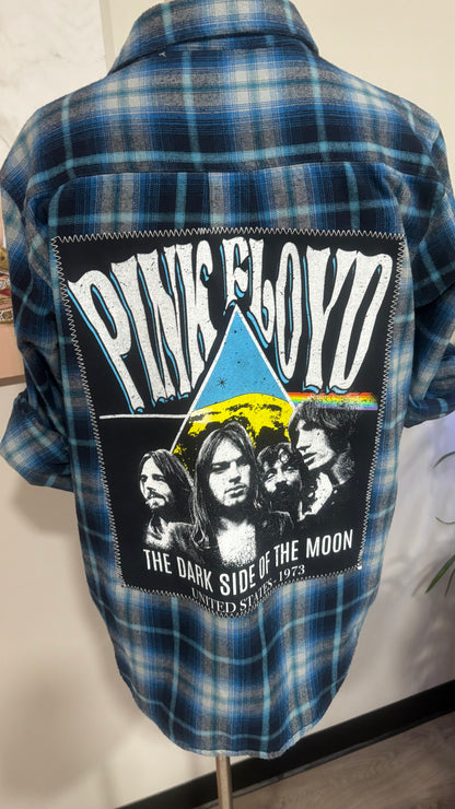 Pink Floyd- Refashioned Flannel