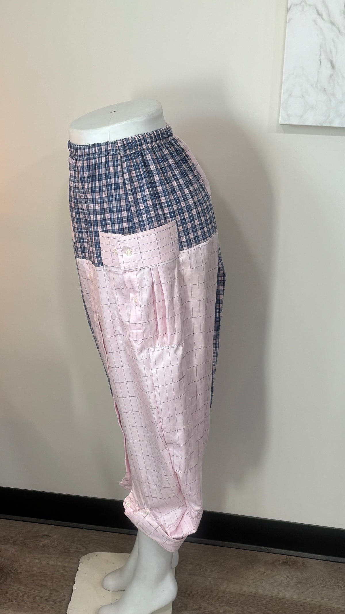 Upcycled Men’s Shirt Balloon Pants | Handmade| One of a Kind