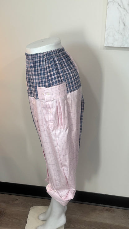 Upcycled Men’s Shirt Balloon Pants | Handmade| One of a Kind