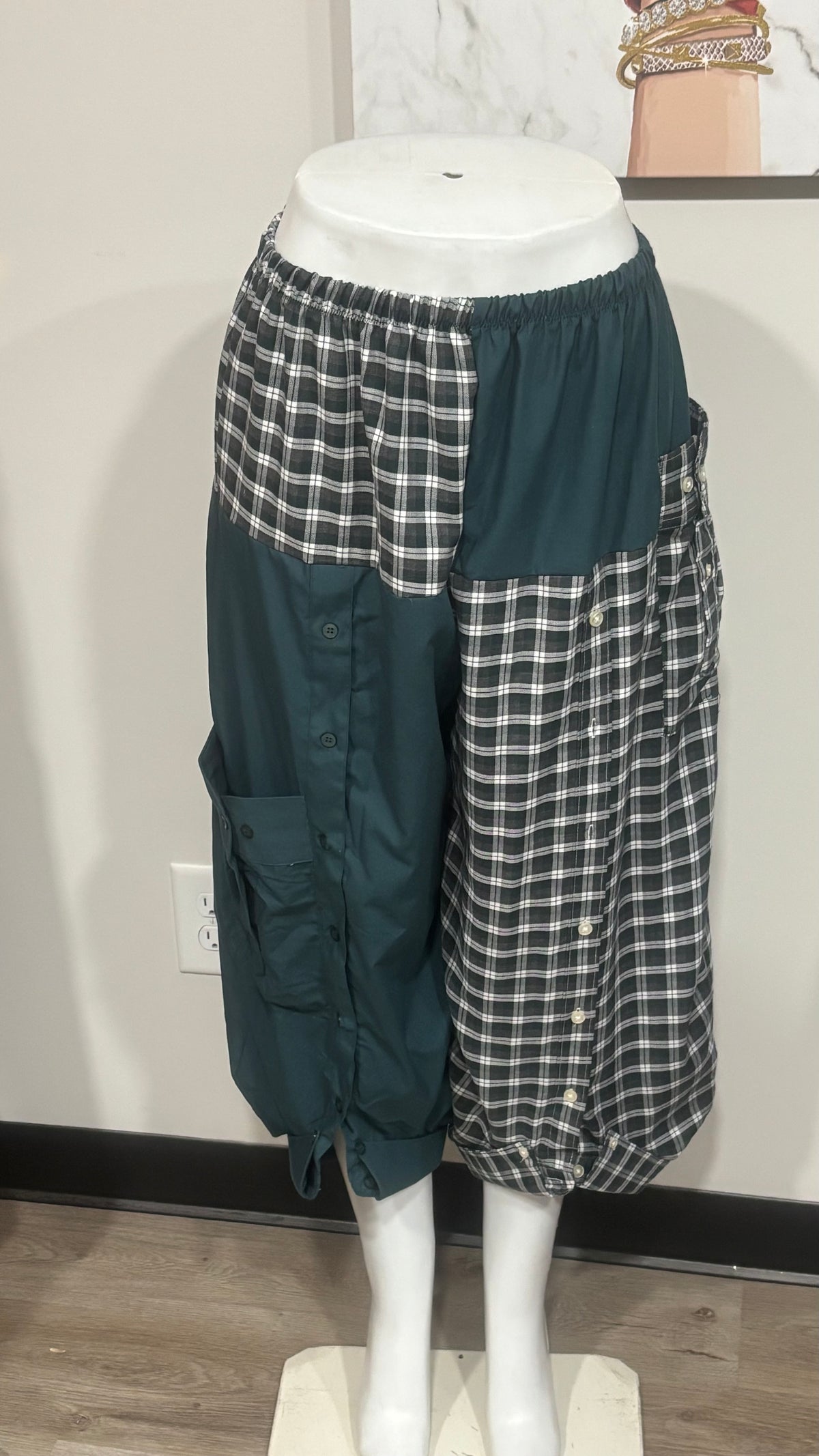 Upcycled Men’s Shirt Balloon Pants | Handmade| One of a Kind