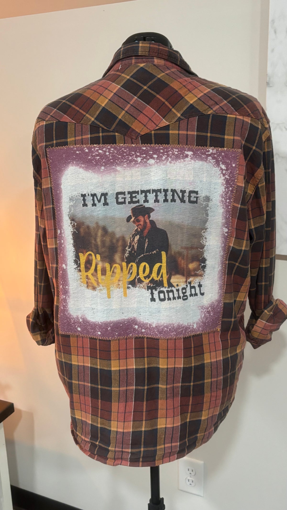 I’m Getting Ripped Tonight - Refashioned Flannel