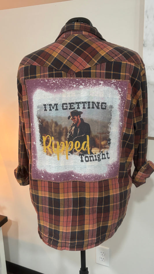 I’m Getting Ripped Tonight - Refashioned Flannel
