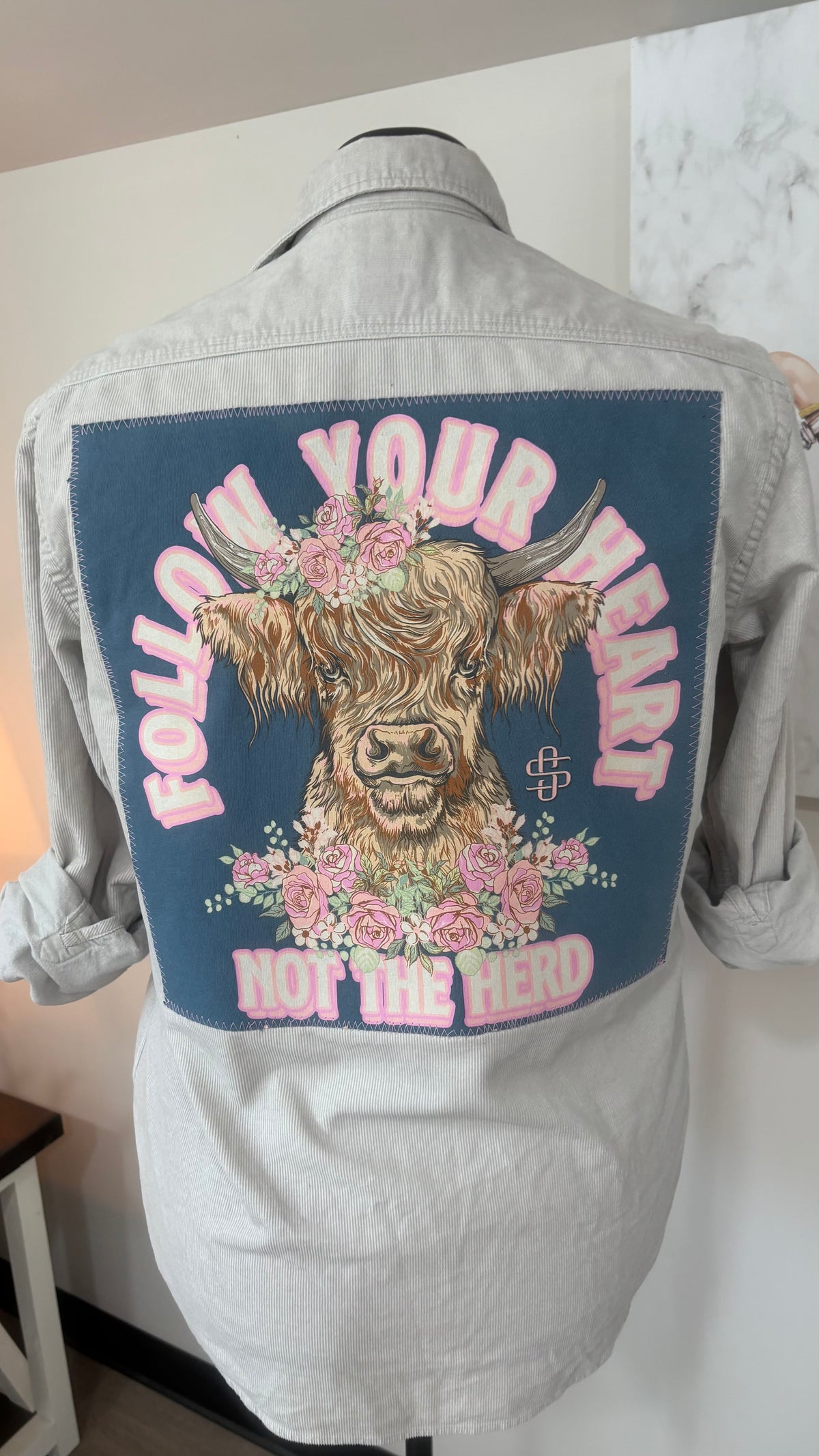 Follow Your Heart Not Your Herd - Refashioned Mens Shirt
