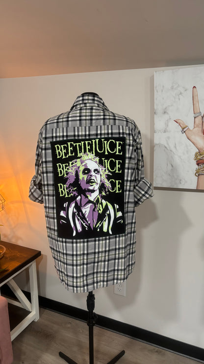 Beetlejuice - Refashioned Flannel